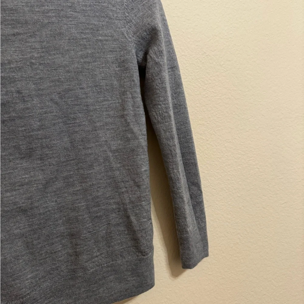 Kate Spade Broome Street Frenchie Bulldog Antoine Gray Wool Cardigan Sweater